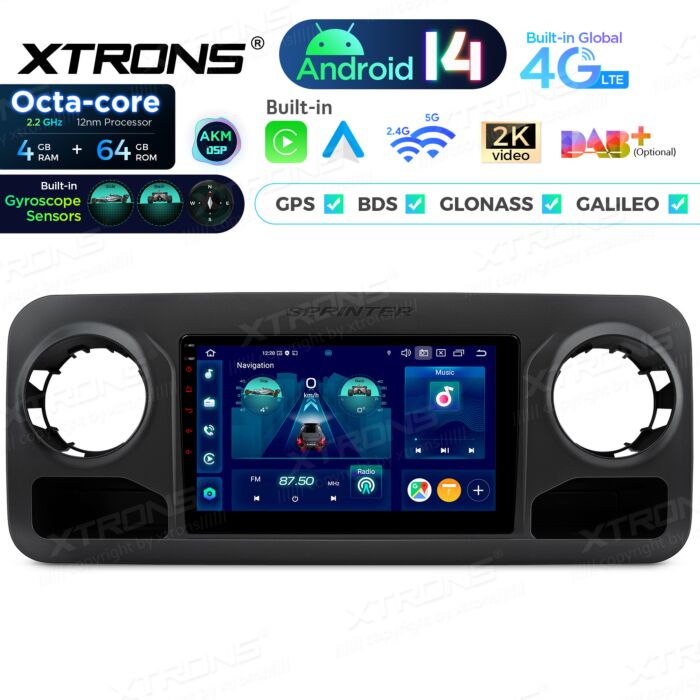 Autoradio Android da 10,1" per Mercedes-Benz Sprinter | Apple CarPlay e Android Auto | PXP14MSPGDAB
