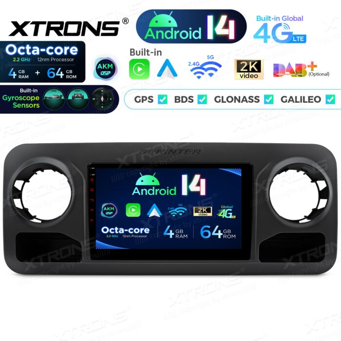 Autoradio Android da 10,1" per Mercedes-Benz Sprinter | Apple CarPlay e Android Auto | PXP14MSPGDAB