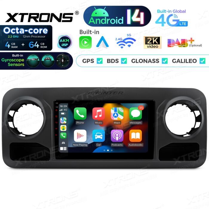Autoradio Android da 10,1" per Mercedes-Benz Sprinter | Apple CarPlay e Android Auto | PXP14MSPGDAB