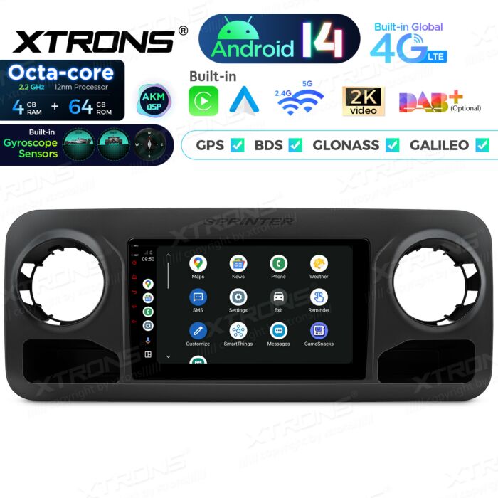 Autoradio Android da 10,1" per Mercedes-Benz Sprinter | Apple CarPlay e Android Auto | PXP14MSPGDAB