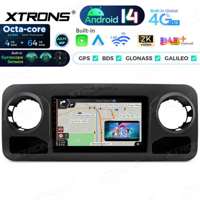 Autoradio Android da 10,1" per Mercedes-Benz Sprinter | Apple CarPlay e Android Auto | PXP14MSPGDAB