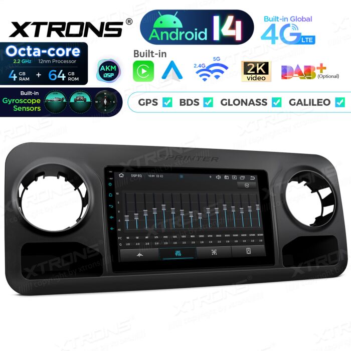 Autoradio Android da 10,1" per Mercedes-Benz Sprinter | Apple CarPlay e Android Auto | PXP14MSPGDAB