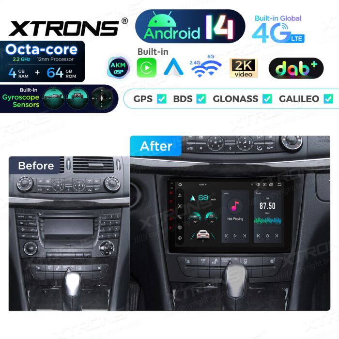 Autoradio Android da 9 pollici per Mercedes-Benz | Apple CarPlay e Android Auto | PXP94M211GDAB