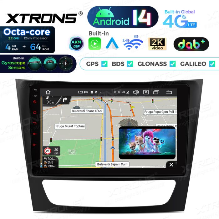 Autoradio Android da 9 pollici per Mercedes-Benz | Apple CarPlay e Android Auto | PXP94M211GDAB
