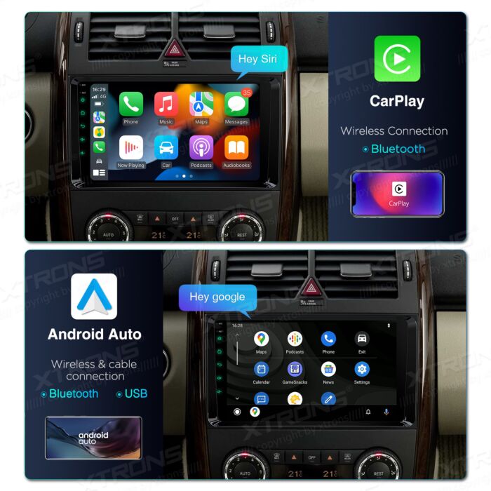 Autoradio Android per Mercedes-Benz/Volkswagen | Apple CarPlay e Android Auto | PXP94M245GDAB