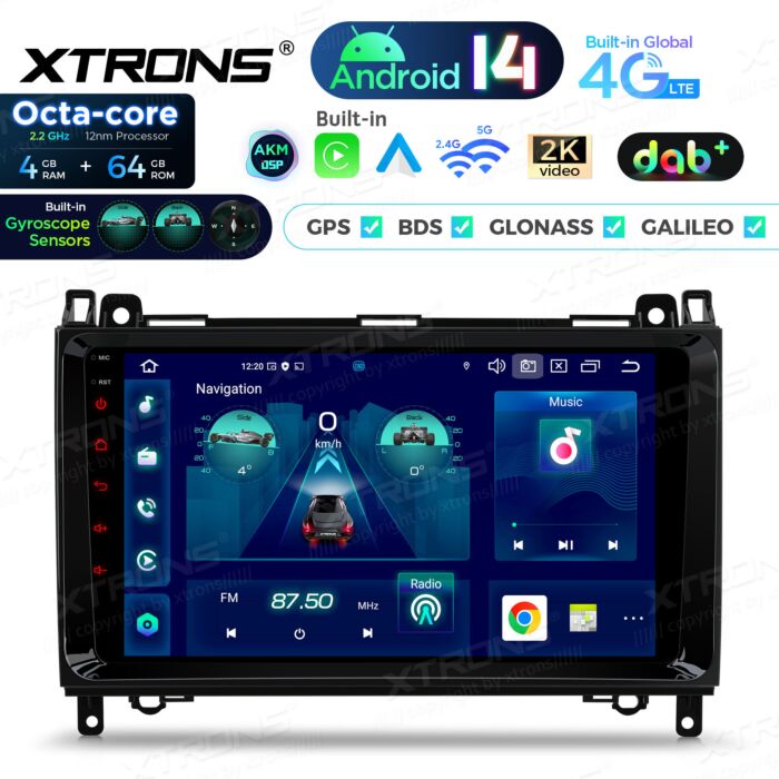 Autoradio Android per Mercedes-Benz/Volkswagen | Apple CarPlay e Android Auto | PXP94M245GDAB