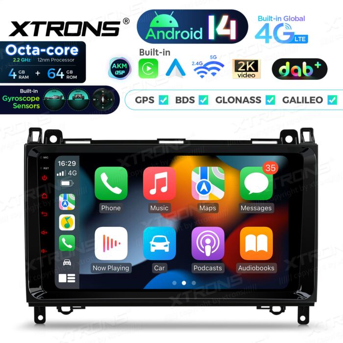 Autoradio Android per Mercedes-Benz/Volkswagen | Apple CarPlay e Android Auto | PXP94M245GDAB