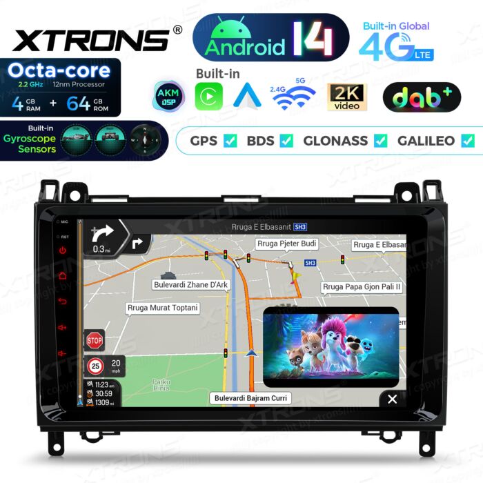 Autoradio Android per Mercedes-Benz/Volkswagen | Apple CarPlay e Android Auto | PXP94M245GDAB