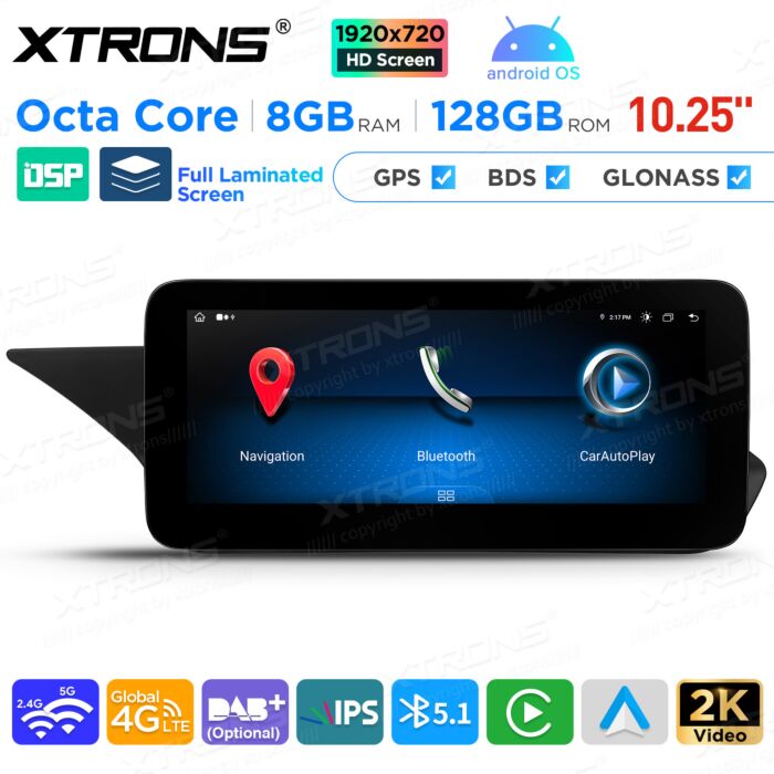 Autoradio Android da 10,25" per Mercedes-Benz Classe E | Apple CarPlay e Android Auto | QAMS1440M12EL
