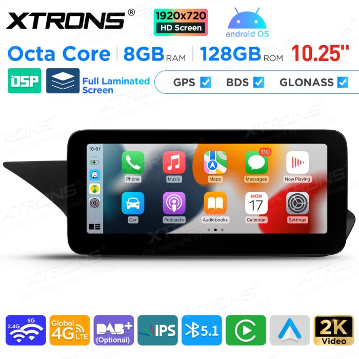 Autoradio Android da 10,25" per Mercedes-Benz Classe E | Apple CarPlay e Android Auto | QAMS1440M12EL