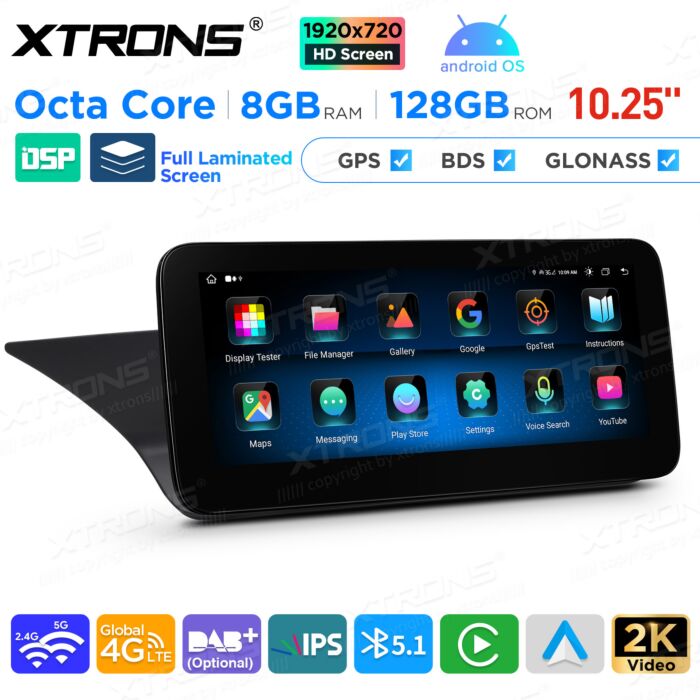 Autoradio Android da 10,25" per Mercedes-Benz Classe E | Apple CarPlay e Android Auto | QAMS1440M12EL