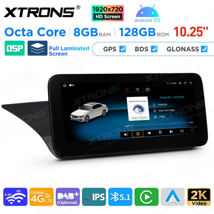 Autoradio Android da 10,25" per Mercedes-Benz Classe E | Apple CarPlay e Android Auto | QAMS1440M12EL