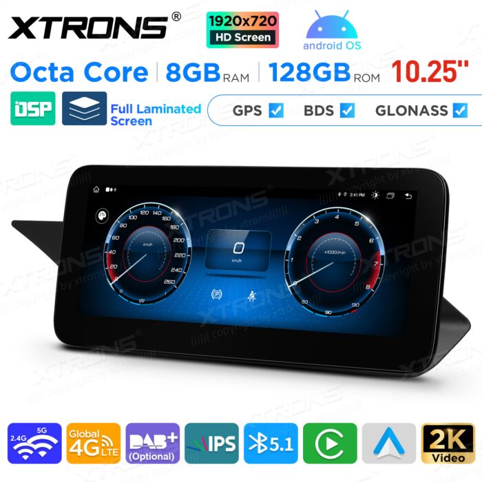 Autoradio Android da 10,25" per Mercedes-Benz Classe E | Apple CarPlay e Android Auto | QAMS1440M12EL