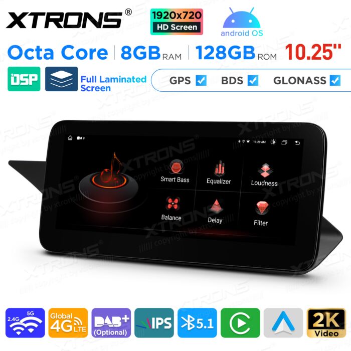 Autoradio Android da 10,25" per Mercedes-Benz Classe E | Apple CarPlay e Android Auto | QAMS1440M12EL