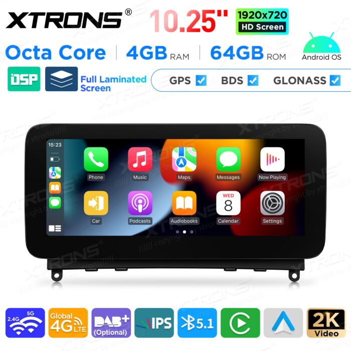 Autoradio Android da 10,25" per Mercedes-Benz Classe CLS | Apple CarPlay e Android Auto | QAMS1440M12CLS