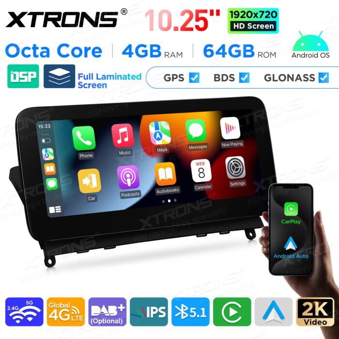 Autoradio Android da 10,25" per Mercedes-Benz Classe CLS | Apple CarPlay e Android Auto | QAMS1440M12CLS