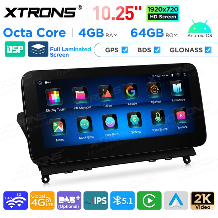 Autoradio Android da 10,25" per Mercedes-Benz Classe CLS | Apple CarPlay e Android Auto | QAMS1440M12CLS