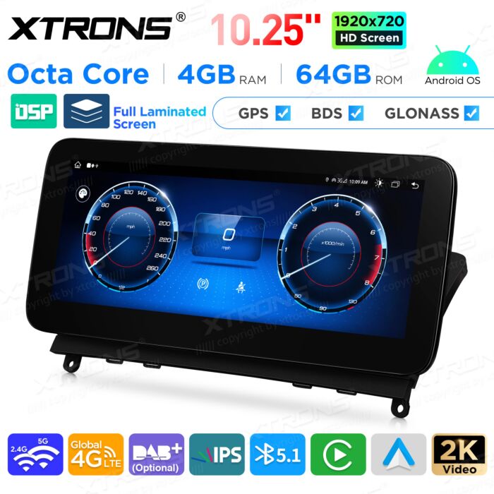 Autoradio Android da 10,25" per Mercedes-Benz Classe CLS | Apple CarPlay e Android Auto | QAMS1440M12CLS
