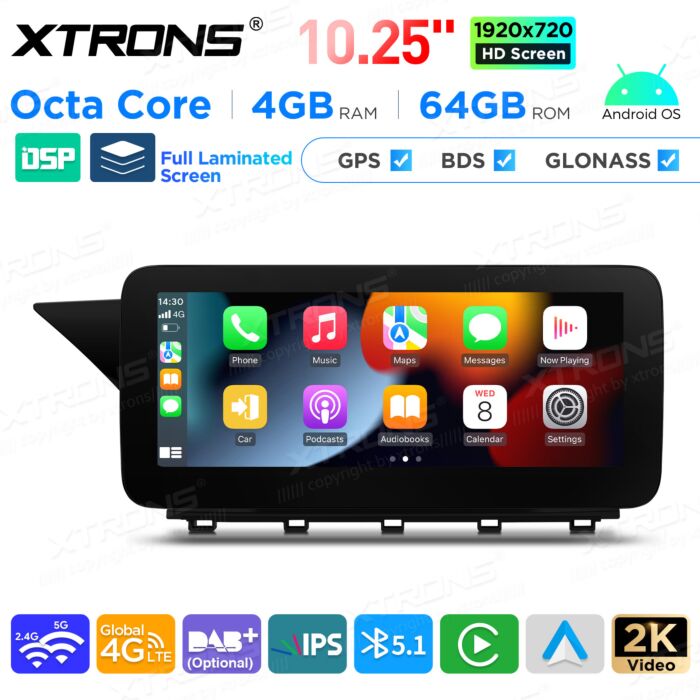 Autoradio Android da 10,25" per Mercedes Benz classe GLK | Apple CarPlay e Android Auto | QAMS1440M12GLK40L