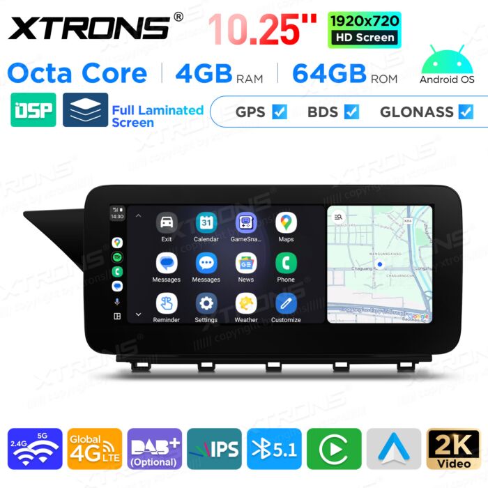 Autoradio Android da 10,25" per Mercedes Benz classe GLK | Apple CarPlay e Android Auto | QAMS1440M12GLK40L