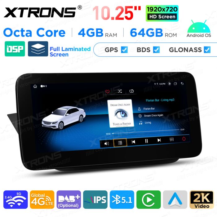 Autoradio Android da 10,25" per Mercedes-Benz Classe B | Apple CarPlay e Android Auto | QAMS1445M12BL