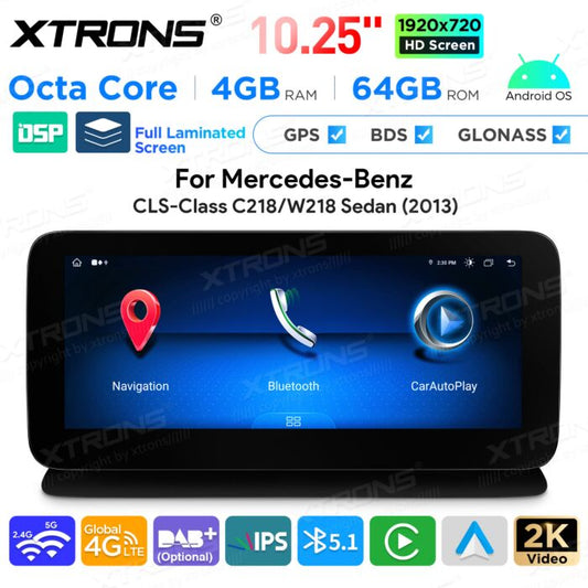 Autoradio Android da 10,25" per Mercedes-Benz Classe CLS | Apple CarPlay e Android Auto | QAMS1445M12CLS