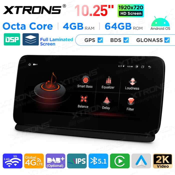 Autoradio Android da 10,25" per Mercedes-Benz Classe CLS | Apple CarPlay e Android Auto | QAMS1445M12CLS