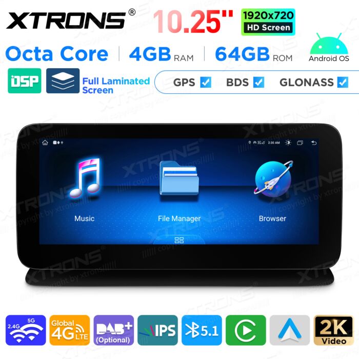 Autoradio Android da 10,25" per Mercedes-Benz Classe CLS | Apple CarPlay e Android Auto | QAMS1445M12CLS