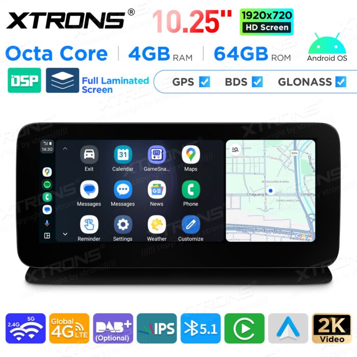 Autoradio Android da 10,25" per Mercedes-Benz Classe CLS | Apple CarPlay e Android Auto | QAMS1445M12CLS