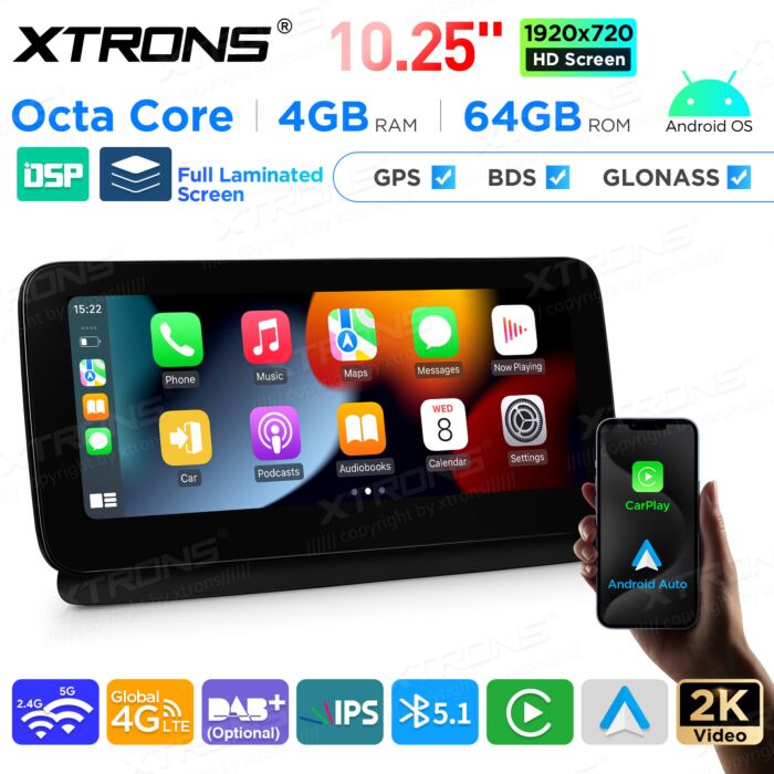 Autoradio Android da 10,25" per Mercedes-Benz Classe CLS | Apple CarPlay e Android Auto | QAMS1445M12CLS