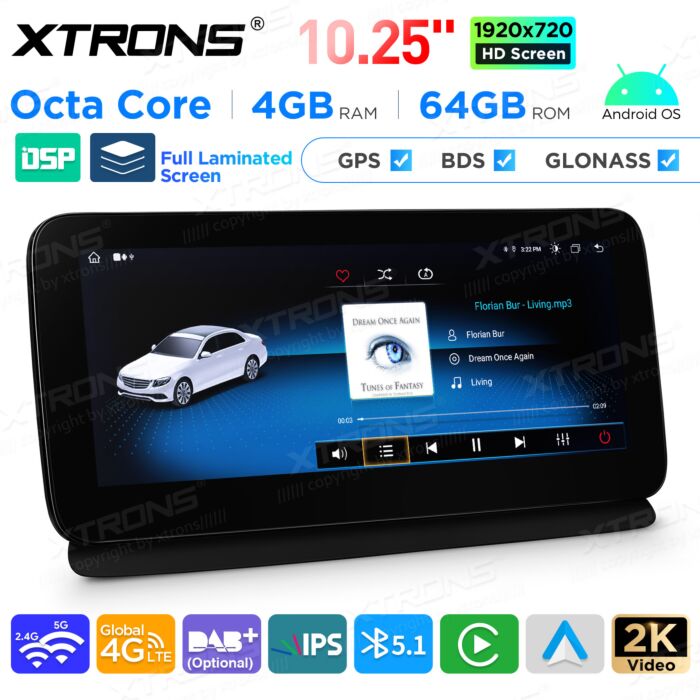Autoradio Android da 10,25" per Mercedes-Benz Classe CLS | Apple CarPlay e Android Auto | QAMS1445M12CLS