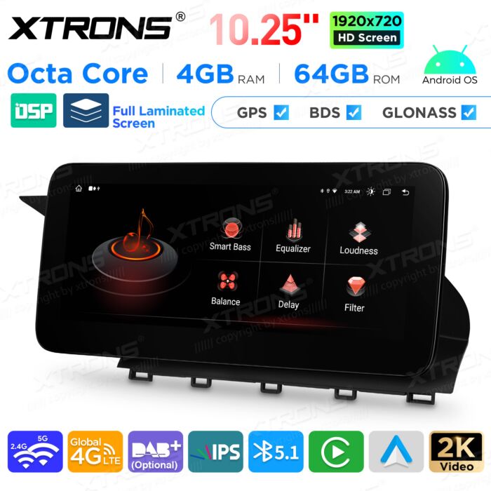 Autoradio Android da 10,25" per Mercedes-Benz Classe GLK | Apple CarPlay e Android Auto | QAMS1445M12GLK45L