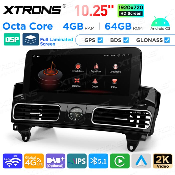 Autoradio Android da 10,25" per Mercedes-Benz Classe ML e Classe GL | Apple CarPlay e Android Auto | QAMS1445M12ML45