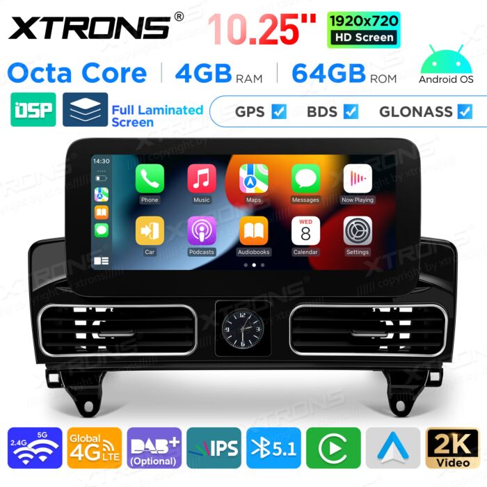 Autoradio Android da 10,25" per Mercedes-Benz Classe ML e Classe GL | Apple CarPlay e Android Auto | QAMS1445M12ML45