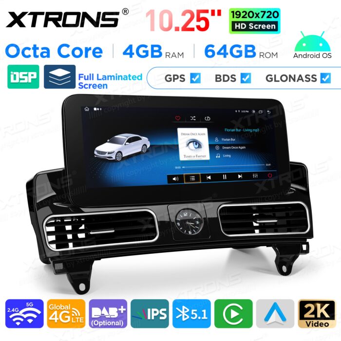Autoradio Android da 10,25" per Mercedes-Benz Classe ML e Classe GL | Apple CarPlay e Android Auto | QAMS1445M12ML45