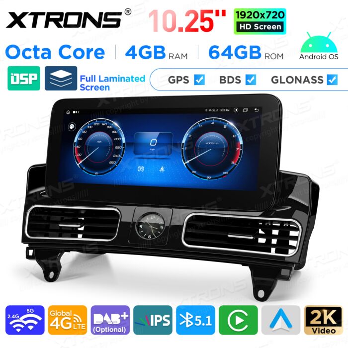 Autoradio Android da 10,25" per Mercedes-Benz Classe ML e Classe GL | Apple CarPlay e Android Auto | QAMS1445M12ML45