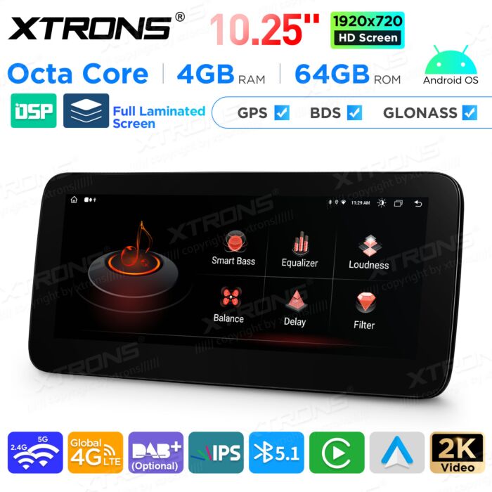 Autoradio Android da 10,25" per Mercedes-Benz Classe B | Apple CarPlay e Android Auto | QAMS1450M12BL