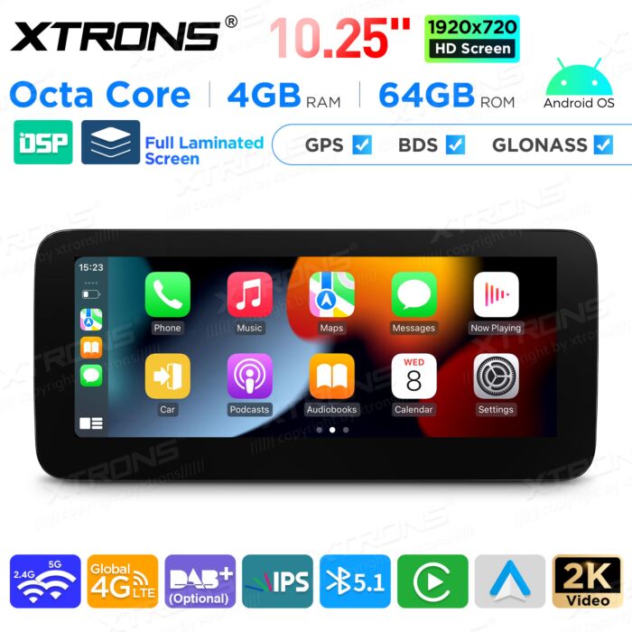 Autoradio Android da 10,25" per Mercedes-Benz Classe B | Apple CarPlay e Android Auto | QAMS1450M12BL