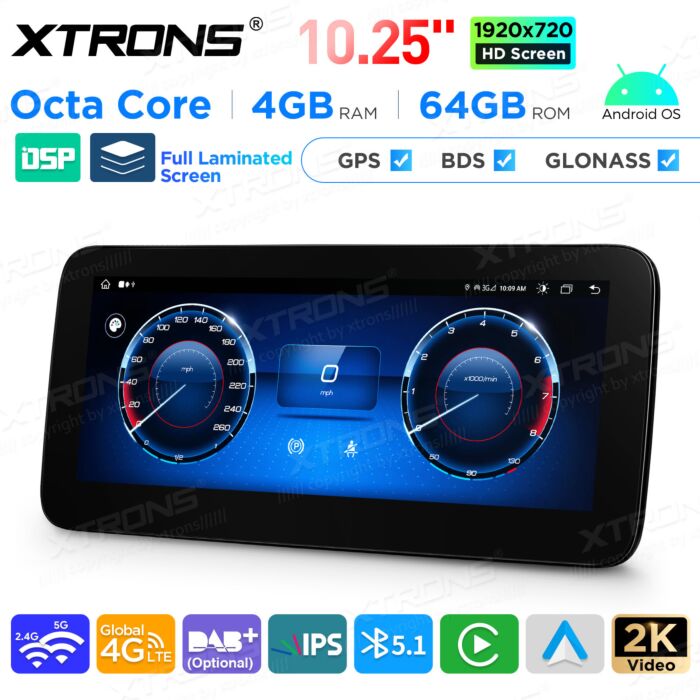 Autoradio Android da 10,25" per Mercedes-Benz Classe CLS | Apple CarPlay e Android Auto | QAMS1450M12CLS