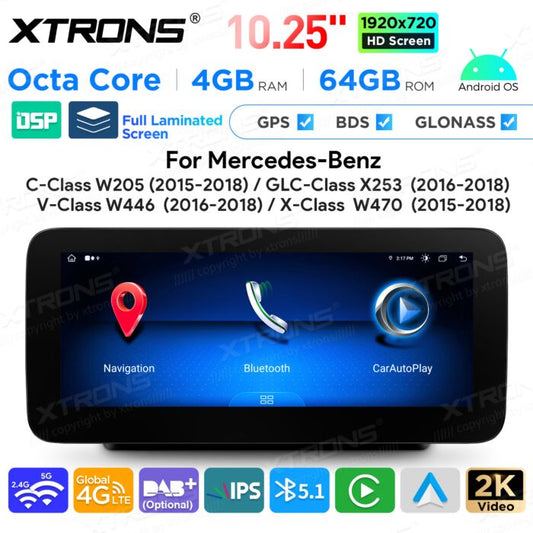 Autoradio Android da 10,25" per Mercedes-Benz | Apple CarPlay e Android Auto | QAMS1450M12C5