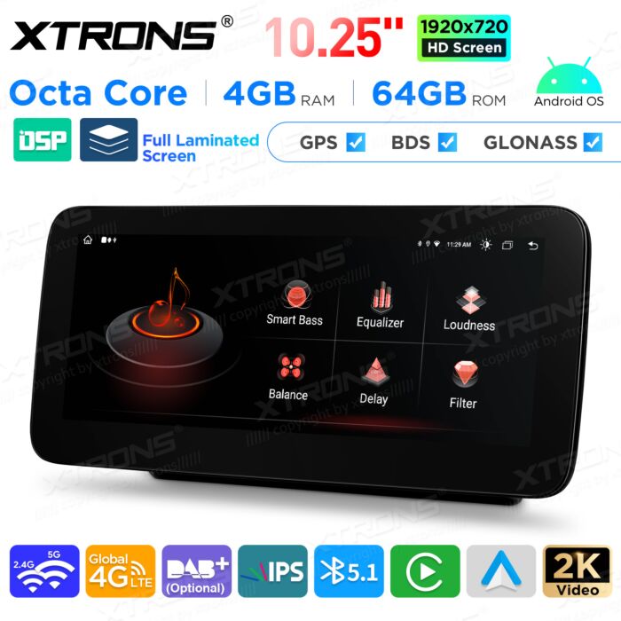 Autoradio Android da 10,25" per Mercedes-Benz | Apple CarPlay e Android Auto | QAMS1450M12C5