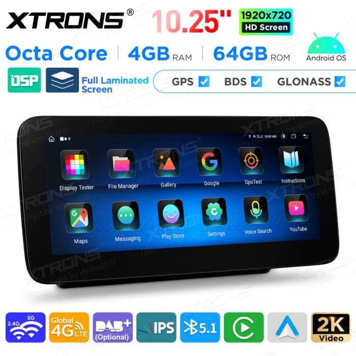 Autoradio Android da 10,25" per Mercedes-Benz | Apple CarPlay e Android Auto | QAMS1450M12C5