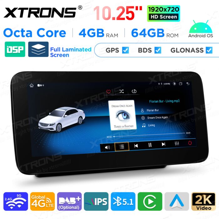 Autoradio Android da 10,25" per Mercedes-Benz | Apple CarPlay e Android Auto | QAMS1450M12C5