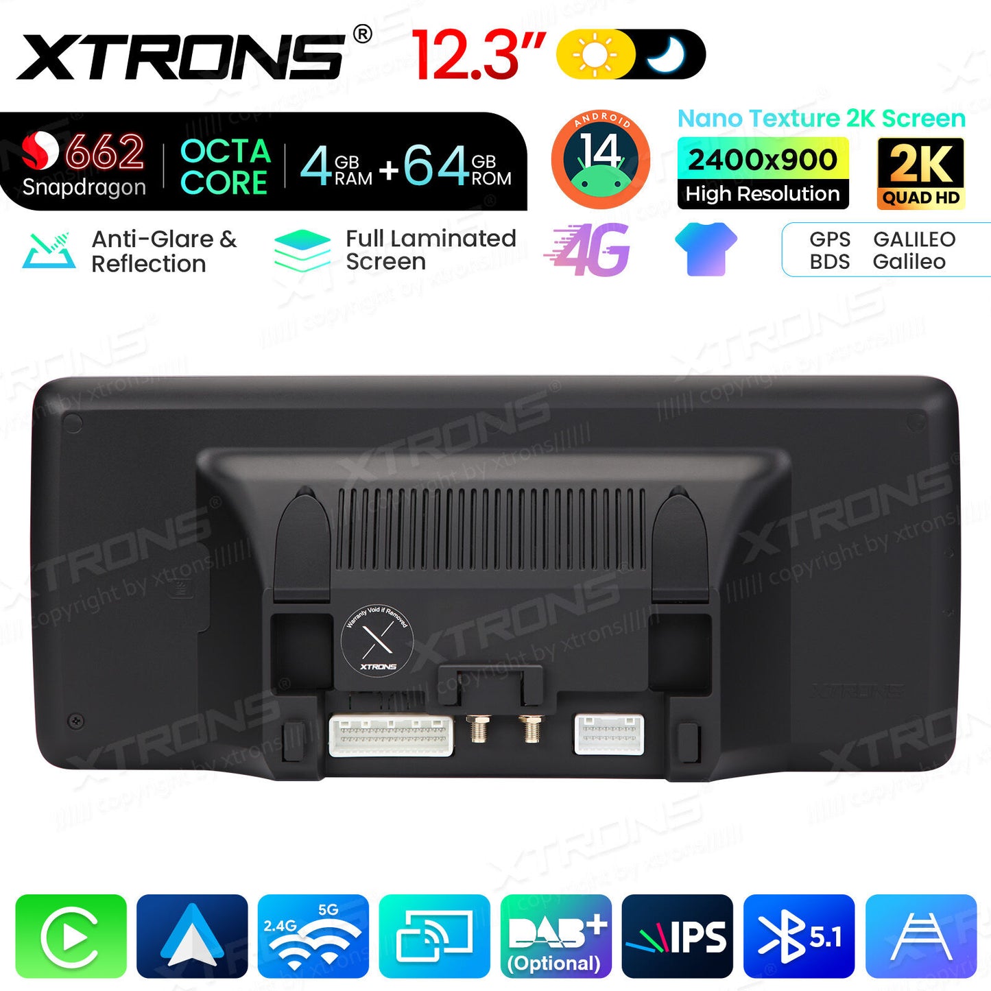 Audi A4 A4L A5 B8 2009-2016 12,3" Android 14 Stereo Car Smart System Wireless CarPlay Wireless Android Auto Multimedia Video Player Display 4G WiFi BTQBA24A4CL