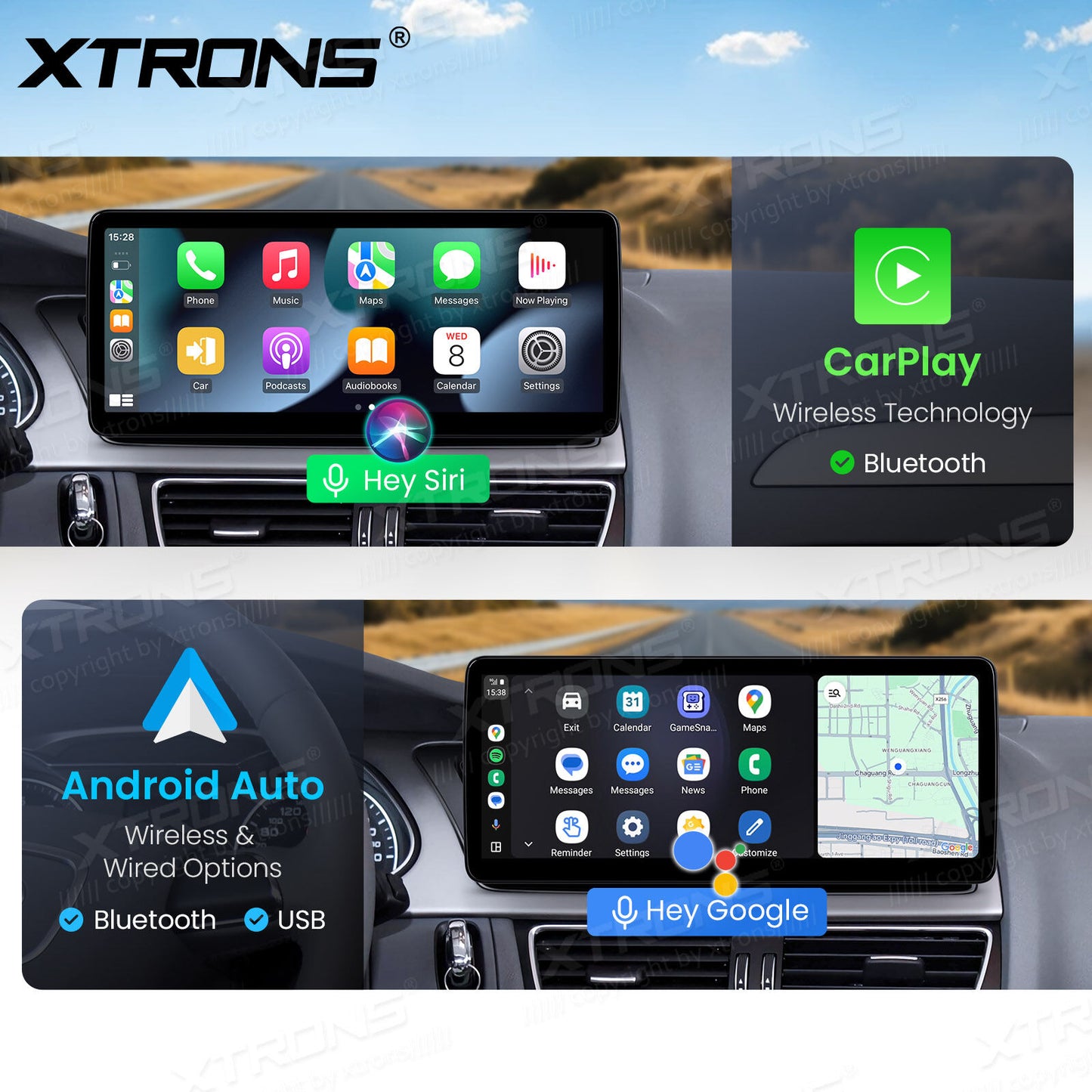 Audi A4 A4L A5 B8 2009-2016 12,3" Android 14 Stereo Car Smart System Wireless CarPlay Wireless Android Auto Multimedia Video Player Display 4G WiFi BTQBA24A4CL