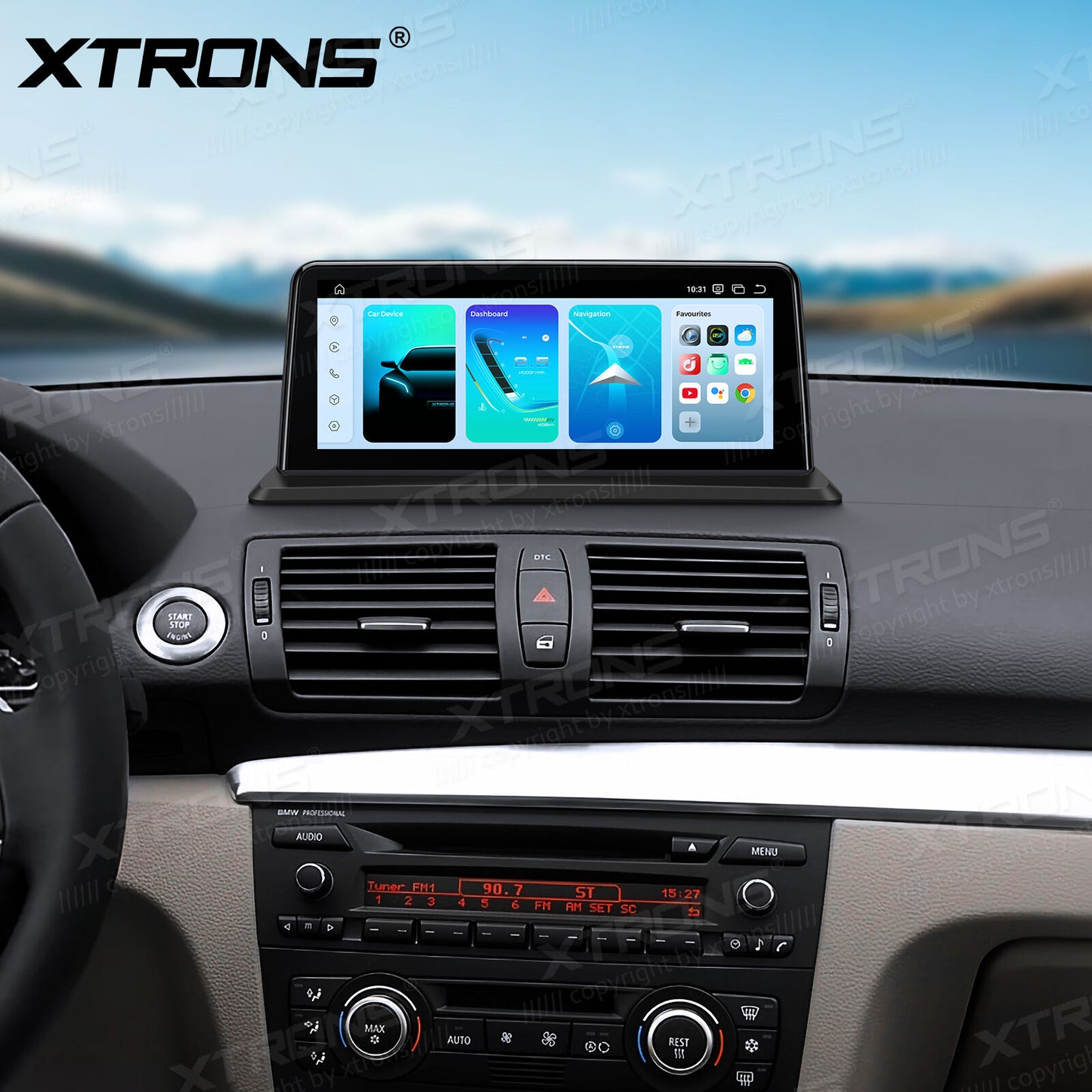 BMW Serie 1 E81/E82/E87/E88 SENZA MONITOR DI SERIE Android OS da 10,25"  Octa Core 8 / 128  GB Carplay Android auto wireless 4G QBBH1487UNL