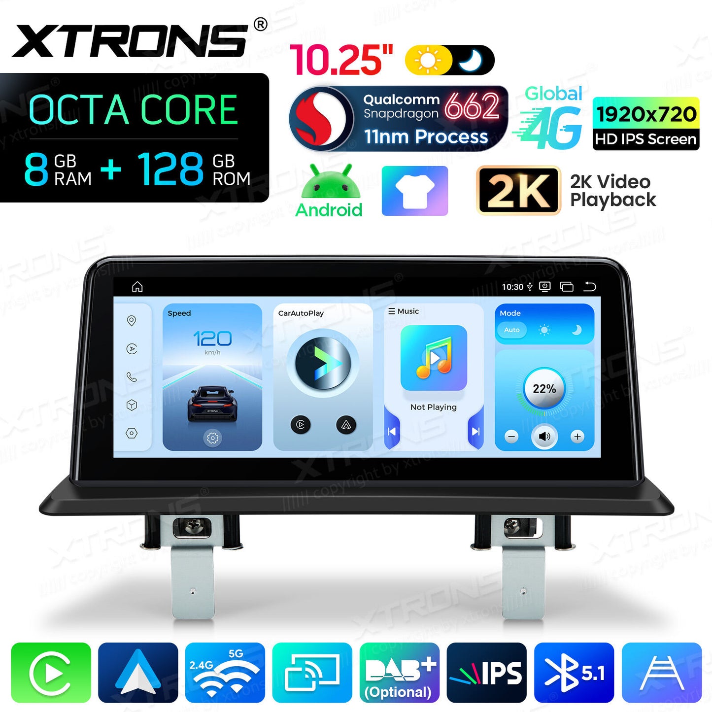 BMW Serie 1 E81/E82/E87/E88 SENZA MONITOR DI SERIE Android OS da 10,25"  Octa Core 8 / 128  GB Carplay Android auto wireless 4G QBBH1487UNL