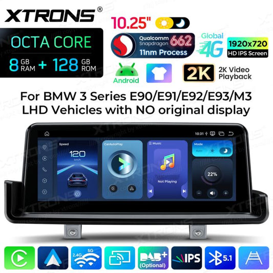 BMW E90/E91/E92/E93 (senza monitor di serie) Octacore 8/128 GB 10.25'' Android OS 4G carplay android auto wireless  QBBH1490UNL
