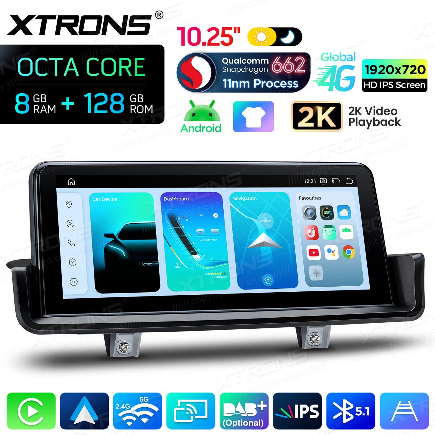 BMW E90/E91/E92/E93 (senza monitor di serie) Octacore 8/128 GB 10.25'' Android OS 4G carplay android auto wireless  QBBH1490UNL