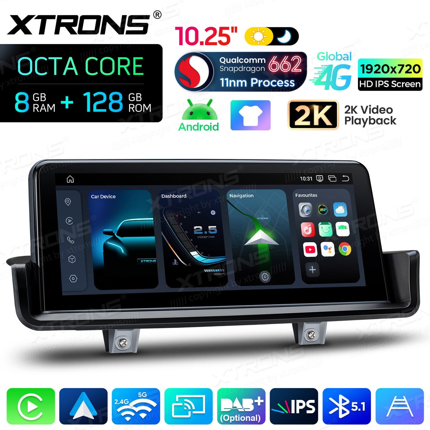 BMW E90/E91/E92/E93 (senza monitor di serie) Octacore 8/128 GB 10.25'' Android OS 4G carplay android auto wireless  QBBH1490UNL